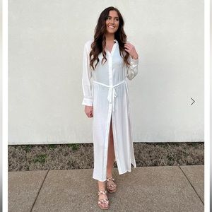 Summersalt — Silky Luxe Effortless Long Shirtdress Coverup